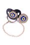 Black Gold Evil Eye Beaded Stone Chain Pacifier