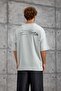 Men's T-Shirt Bbb Print Mint Green Oversize Printed Crew Neck Cotton - 3