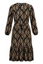 Bürümcük Fabric Gathered Belted Dress 0501-04 Black Mink - 5