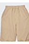 Boys Beige Woven Joggers with Elastic Waist - 3