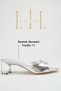 Women's heeled slippers - 5 cm stiletto heel pointed toe women's slippers silver yanki - 7