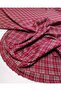 Red Brown Plaid Jacquard Knitted Fabric with a Full and Firm Shape, Flexible Width: 150cm