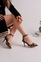 Women's High Heel Shoes with Stone Detail, Special Design Women's Evening Dress Shoes 8.5 cm - 2