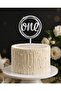 One Cake Decoration 1 Year Birthday Plexiglass Gold Silver Cake Top Lettering Decoration - 3