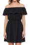 Women’s Off Shoulder Floral Midi Dress – Boho Ruffle Summer Dress with Elastic Waist –Medium