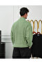 Knitted Pattern Zipper Detailed Oversize Sweater - 6
