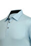 Men's Shirt Collar Egyptian Cotton Short Sleeve Buttoned Kagi Baby Blue T-Shirt Classic Pattern - 5310 - 5