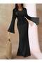 Patterned Long Cotton Openwork Beach Dress - 4