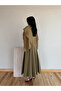 Khaki Elastic Waist Long Skirt - 1012 - 7
