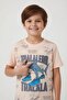 Smoked Shark Printed Crew Neck Boys' Shorts Set 23840 - 2