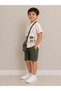 Yavrucak 63305-26 Boy's 4-Piece Set Shirt T-Shirt Shorts Bag Combination Summer Casual Set - 6