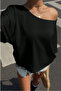 Women's Oversize Off-Shoulder Basic T-Shirt – Loose Fit Summer Comfortable T-Shirt - 3