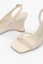 Women's Chelsea Ecru Leather Wedge Heeled Shoes - 4