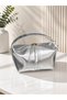 Medium-Sized Women's Daily Clutch, Clutch, and Portfoi Evening Bag with Shiny Gold Accessories. - 2