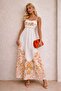 Floral patterned linen fabric dress - 6