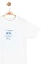Nk Boy's Short Sleeve Crew Neck Letter Printed T-Shirt 4-8 Years Ecru - Blue - 5