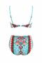Triangle Pareo Patterned Bikini Set - 5