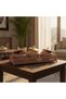 Mauve Taupe Metal & Wooden Serving Tray with 3 Candy Bowls –36 × 12 cm - 2