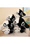 Dark Ghost Stitch Plush Toy – Black & White Soft Stuffed Doll with Black Eyes - 4
