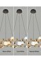 Modern Lighting, Modern chandelier, Gold Color, D:55,H:100 cm, Suitable for Living room, bed room, kitchen, Adjustable height - 8