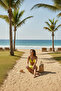 Night Women's Highlighted Shorts and Tie-Waist and Neck Bikini Set - 5