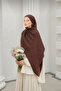 Pamuksu Aerobin Ring Pattern Bitter Coffee Non-Slip, Wrinkle-Free Comfort Shawl