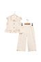 Girl's Ruffled Holiday Shirt Set - 3