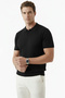 Black Polo Collar Knitwear T-Shirt Comfortable Fit Men's Knitwear T-Shirt 2608108 - 4