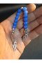 Blue Glass Beads and Seahorse Themed Zaza Prayer Beads - 2