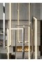 Modern Lighting, Chandelier, Chrome Color, D:40+100*10,H:200 cm, Suitable for stairs, villas, lobby, living room, Adjustable height - 3