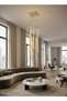 Modern Lighting, Modern chandelier, Gold Color, D:40+100*10,H:200 cm, Suitable for stairs, villas, lobby, living room, Adjustable height - 2