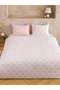 Pink Bow Printed Double Duvet Cover Set - 7