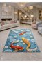 Sdt Fish Patterned Modern Woven Base Decorative Carpet Sdt948
