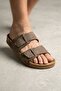 İncim Comfort Men's Pin-Strapped Double-Strapped Slippers Mink - 3