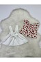Girl's 2-Piece Set with Adjustable Straps, White Color Salopet & Madonna Collar Blouse Set - 3