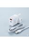 HC-23 Lightning 15W Dual Port Fast Charger USB-C PD & USB-A Smart Wall Adapter