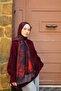 Amore Tree Pattern Shawl - Burgundy-Multicolor - 2