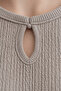 Women's Wrinkled Textured Key Collar T-Shirt - 4