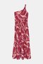 PEMBE DESENLİ MAXİ ELBİSE