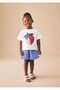 Girl's T-Shirt and Linen Shorts Set - 4