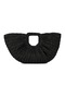 Women's Black Straw Stone Detailed Shoulder Bag with Adjustable Strap - 7
