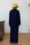 Women's Ruffle Detailed Elastic Waist Shirted Double Set Navy Blue - Mw0000268 - 5