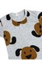 Boy's Cotton Thin Summer Fabric Gray Color Dog Pattern Short Sleeve Shorts Pajama Set - 3