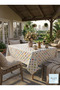 Tablecloth Fiber-Lined Pvc Non-Slip Stain-Resistant Wipeable Kitchen and Garden Table Cover. - 6