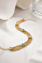 Nazar Zircon Stone Chain Design Style Bracelet - 2