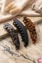 Set of 3 Daily Stylish Office Combinable Retro Large Banana Clips 12.5cm - Hair Bun Clips with Pinch Clips - 3