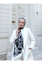 شال ناعم من نيتشر فريزيا أبيض وأسود 3038-06