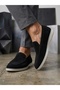 Black Suede Genuine Leather Men's Casual Shoes - 4