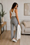 Gray Maternity Flexible Abdominal Banded Waist Adjustable Jeans - 5