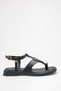 Non-Slip Sole with Gold Stone Details, Women's Sandals with 2 cm Heel - 2